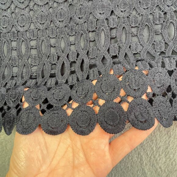 Lane Bryant Navy Blue Guipure Embroidered Lace Overlay Skirt Sz 18 NWT Workwear - Picture 11 of 14